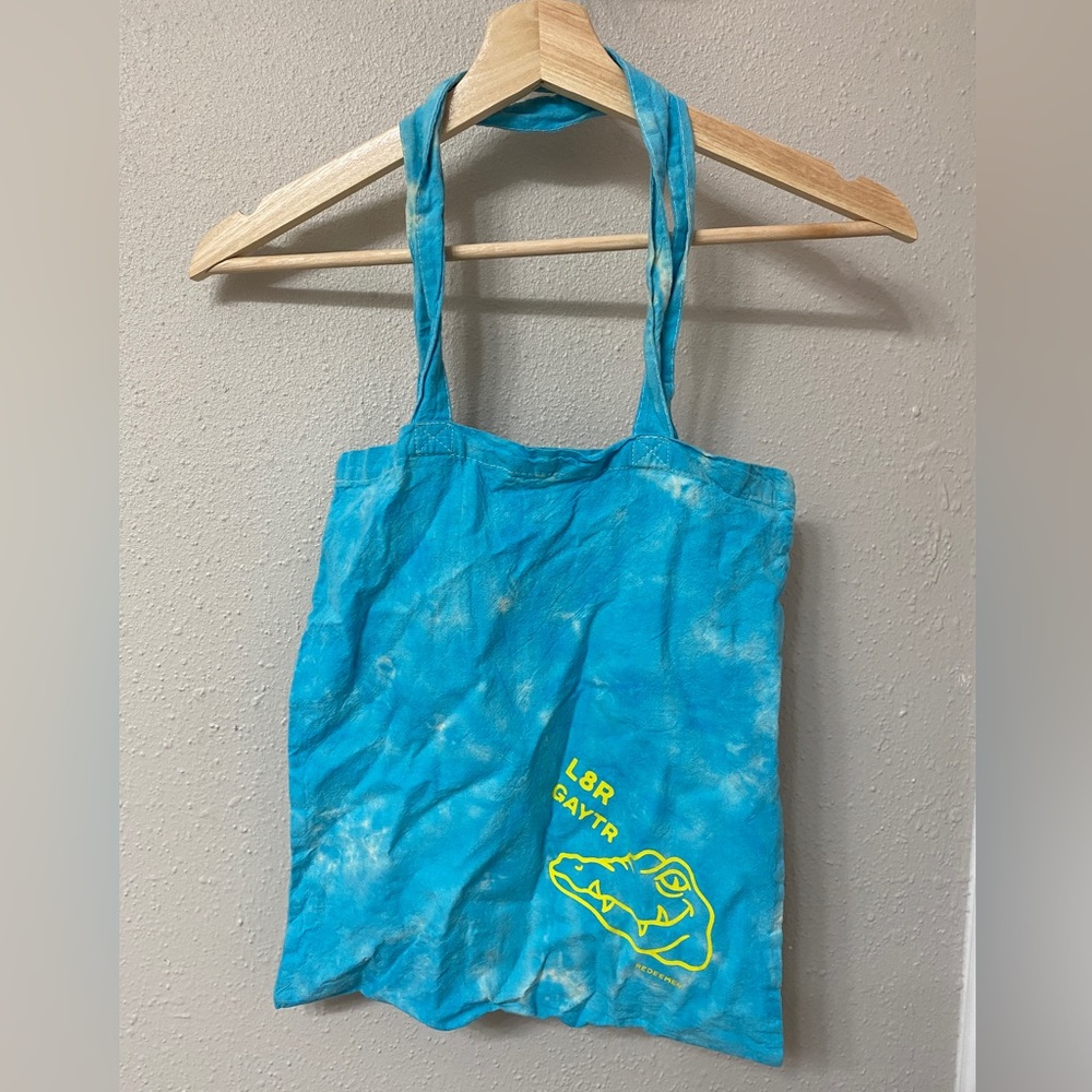 Custom Tie Dye L8R GAYTR Tote Bag